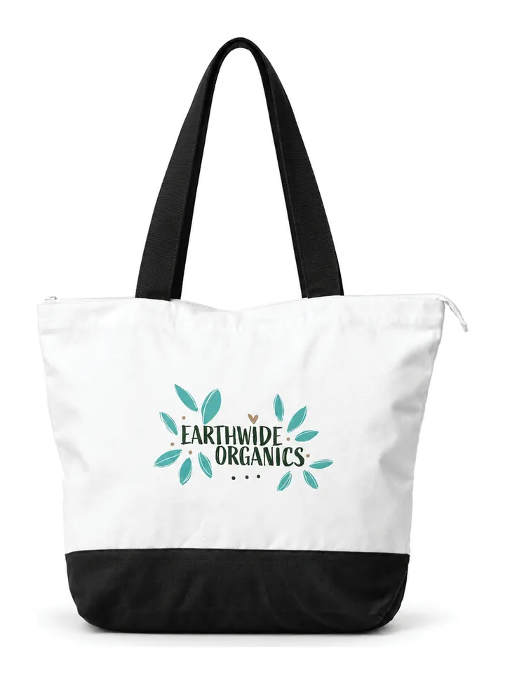 Tote bags printed with a client brand